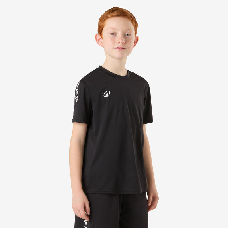 Tricou handbal H100 Negru Copii