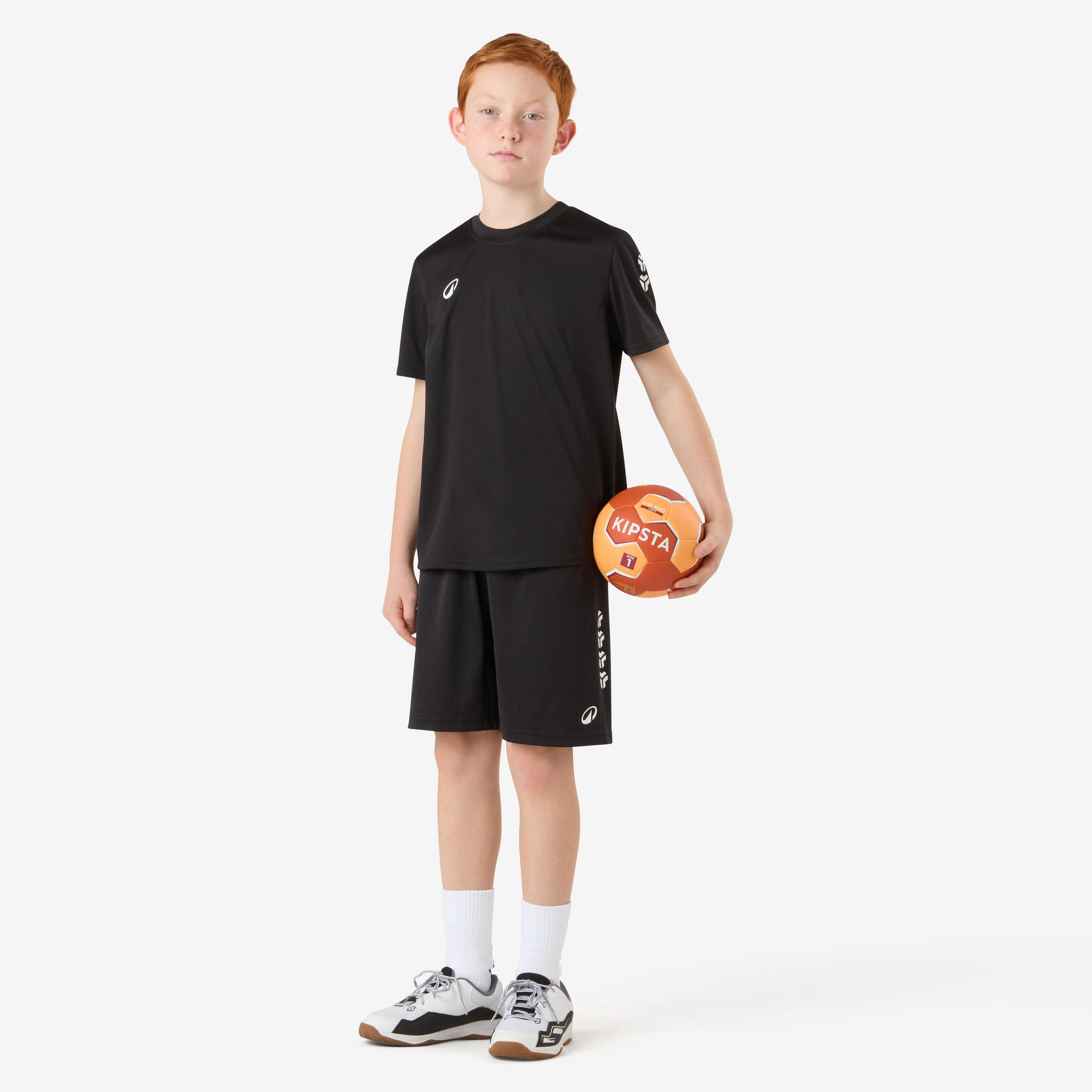 Camiseta de balonmano niño - H100 negro 6/11