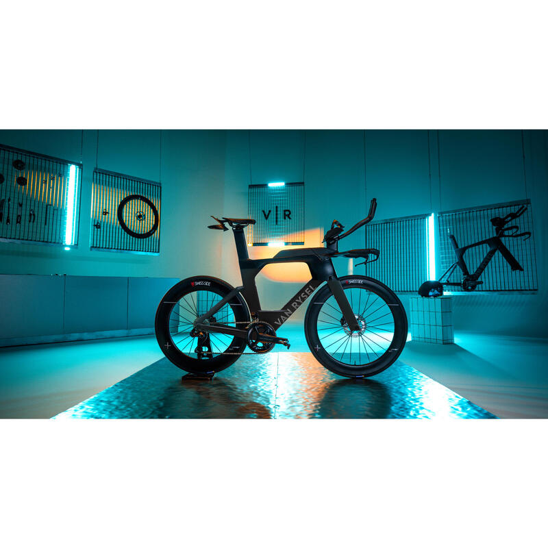 Bicicletă triatlon Shimano Ultegra Di2 2x12v senzor de putere XCR brut Gri