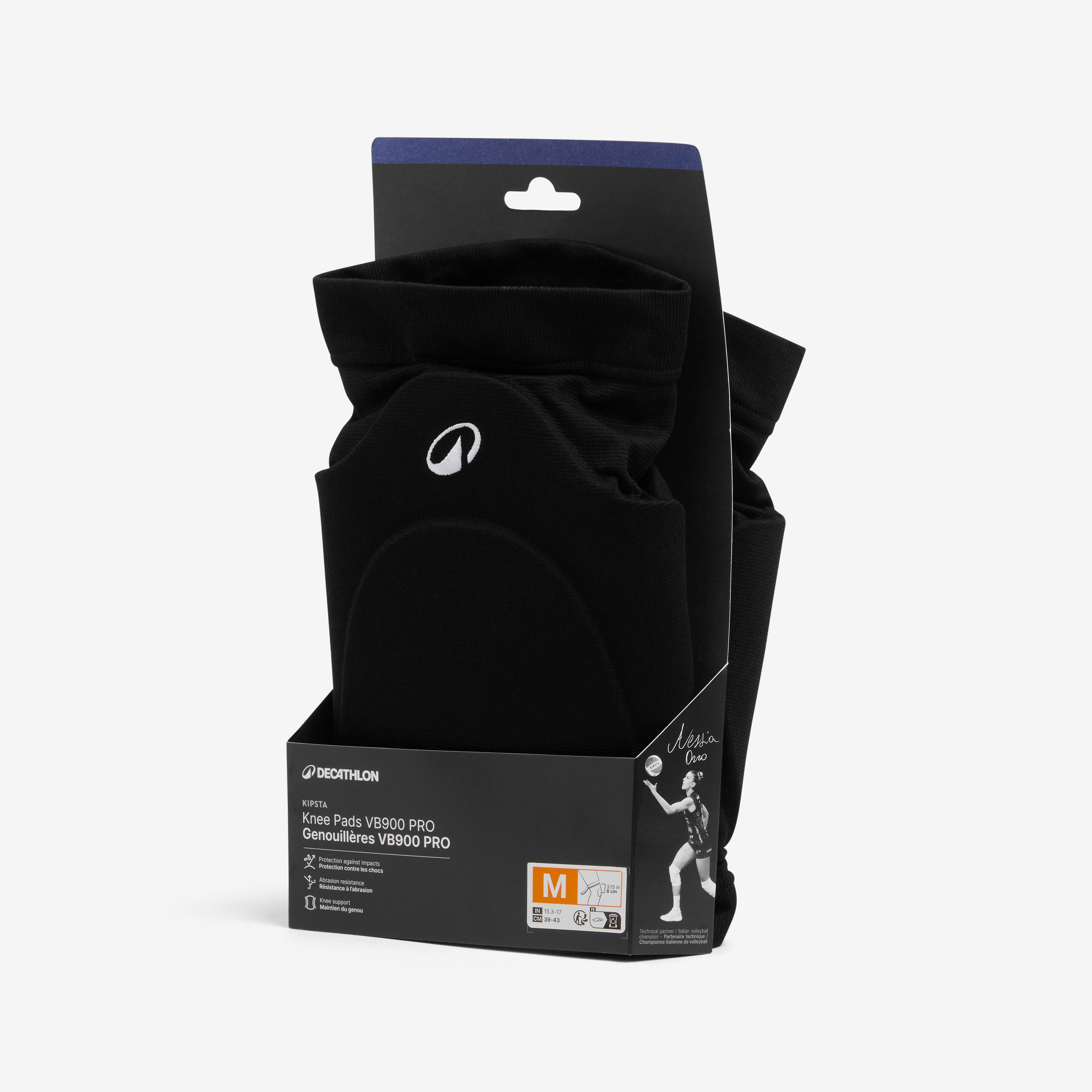 Genouillère Professionnelle de Volley VB 900 Pro - Noir - KIPSTA