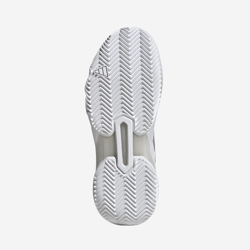 Încălțăminte de tenis pe zgură Adidas Courtjam Control 3 Alb-Gri Damă