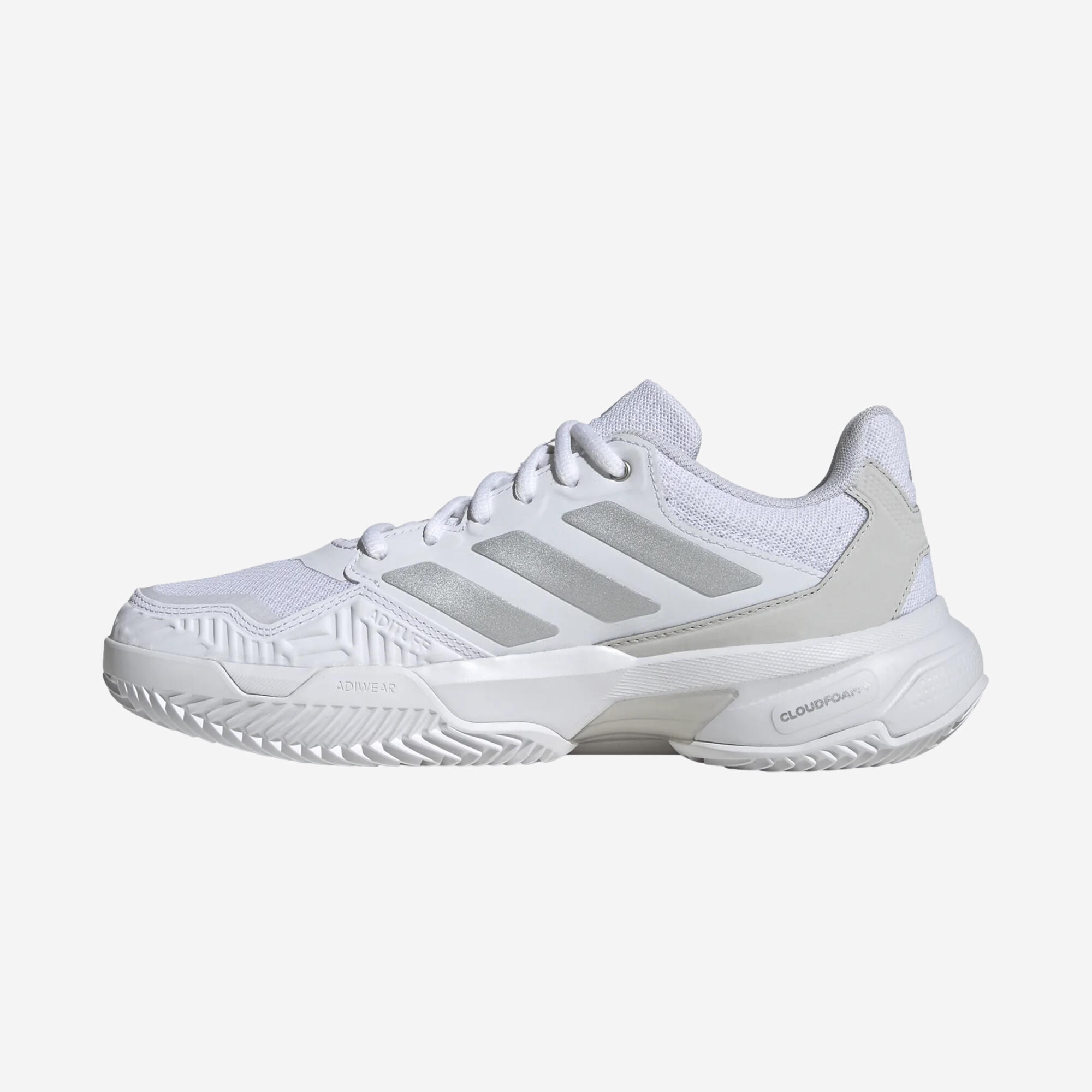 Gravel tennisschoenen voor dames CourtJam Control 3 wit grijs 6/8