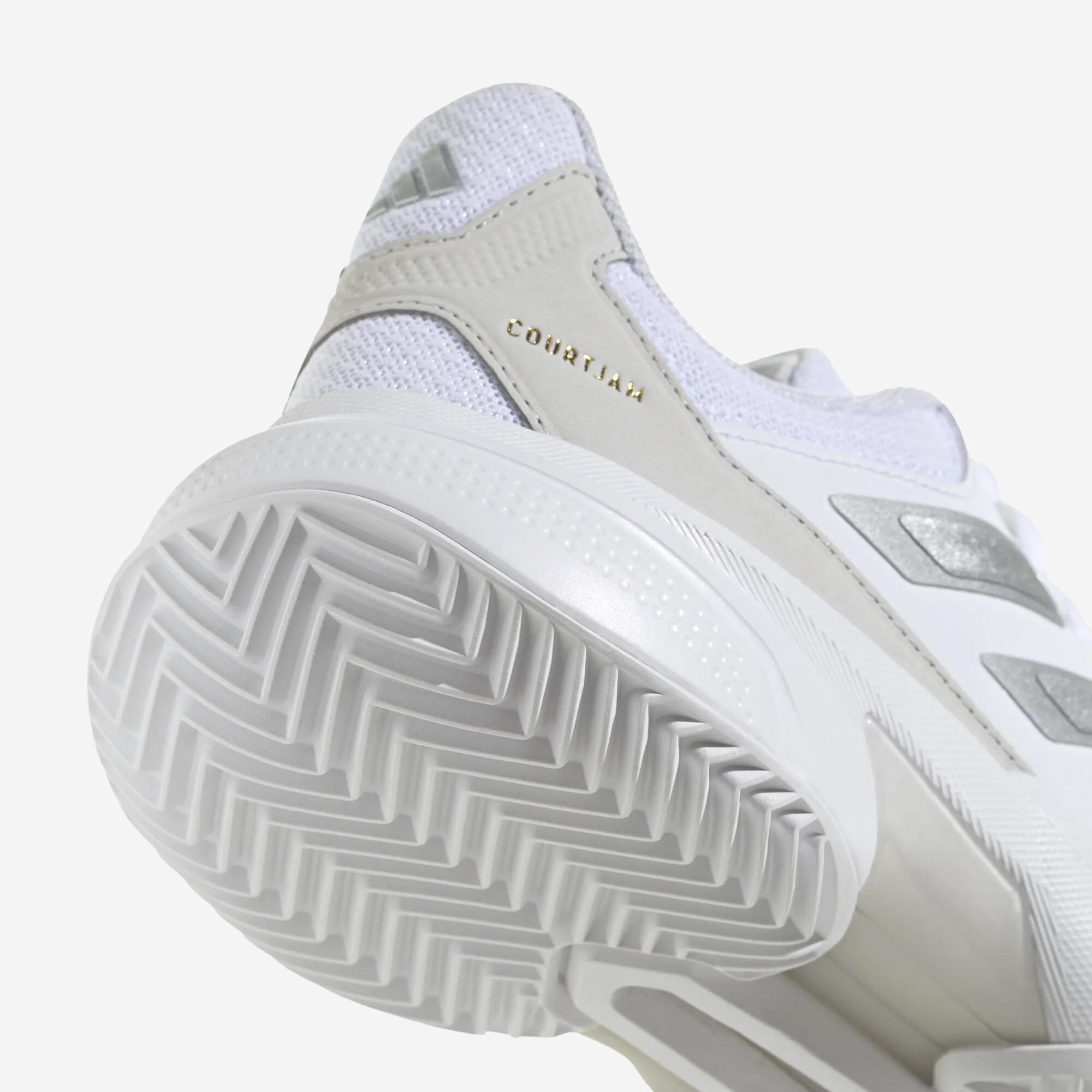 Gravel tennisschoenen voor dames CourtJam Control 3 wit grijs 4/8