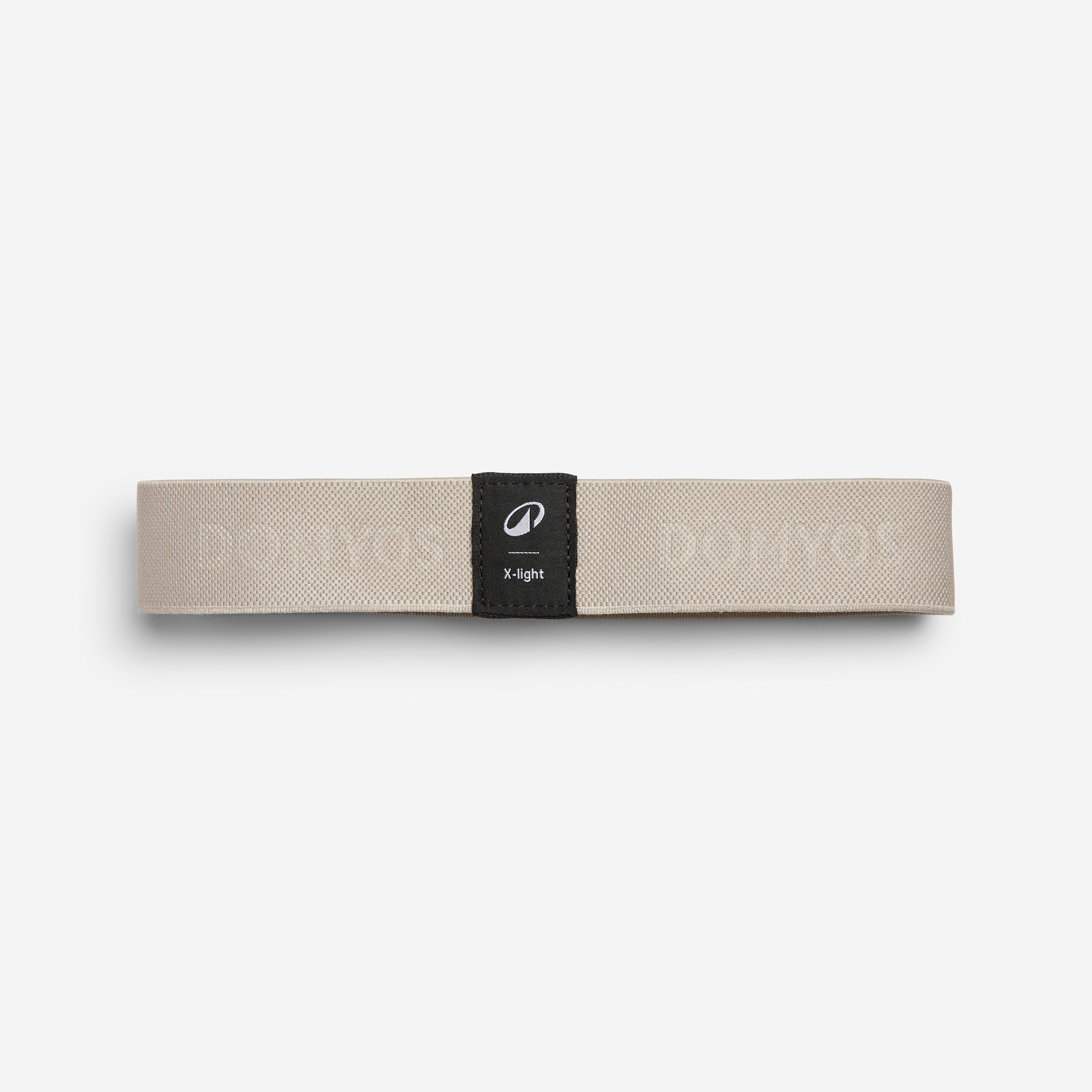 Élastique textile pour fessiers de fitness, résistance extra-légère, beige - Domyos