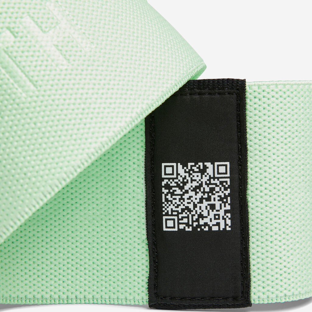 Élastique textile pour fessier de fitness résistance forte, vert