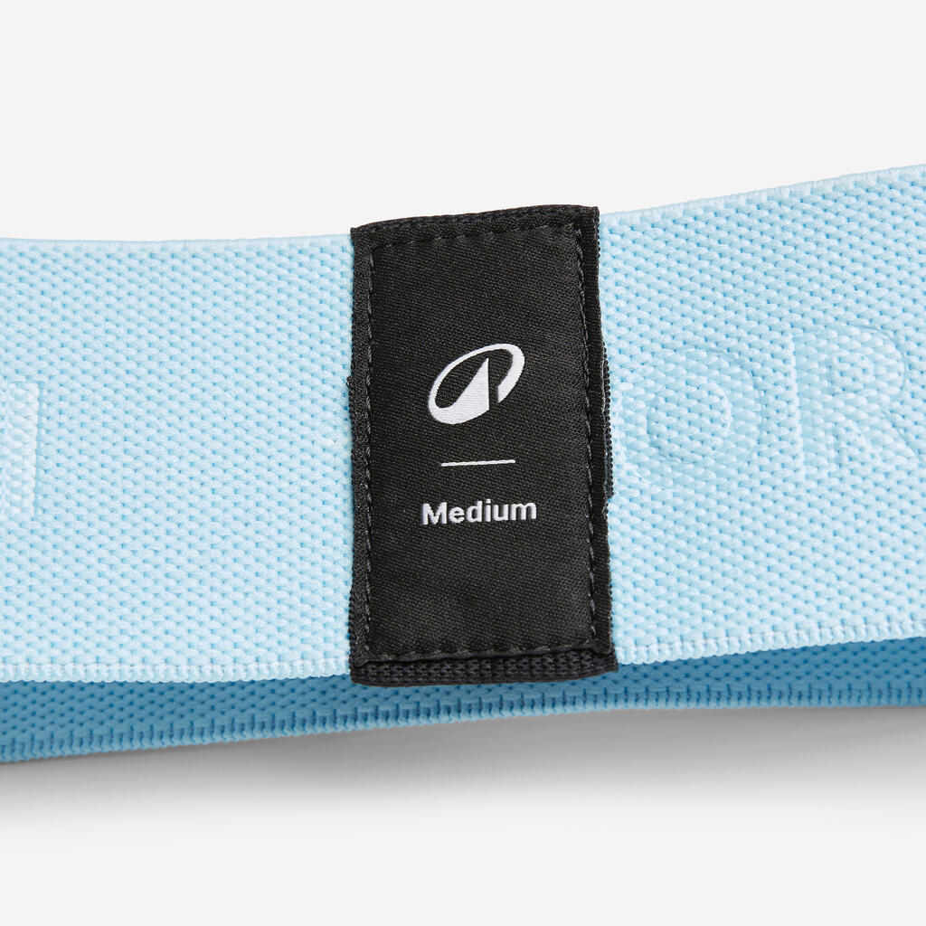 Fitness Medium-Resistance Fabric Band for Glutes - Blue