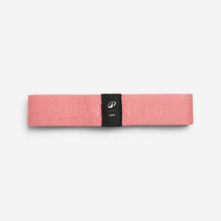 Élastique textile pour fessier de fitness résistance légère, rose