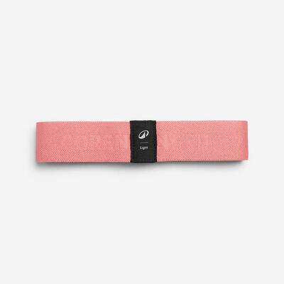 Stoffen weerstandsband voor bilspieren fitness licht roze