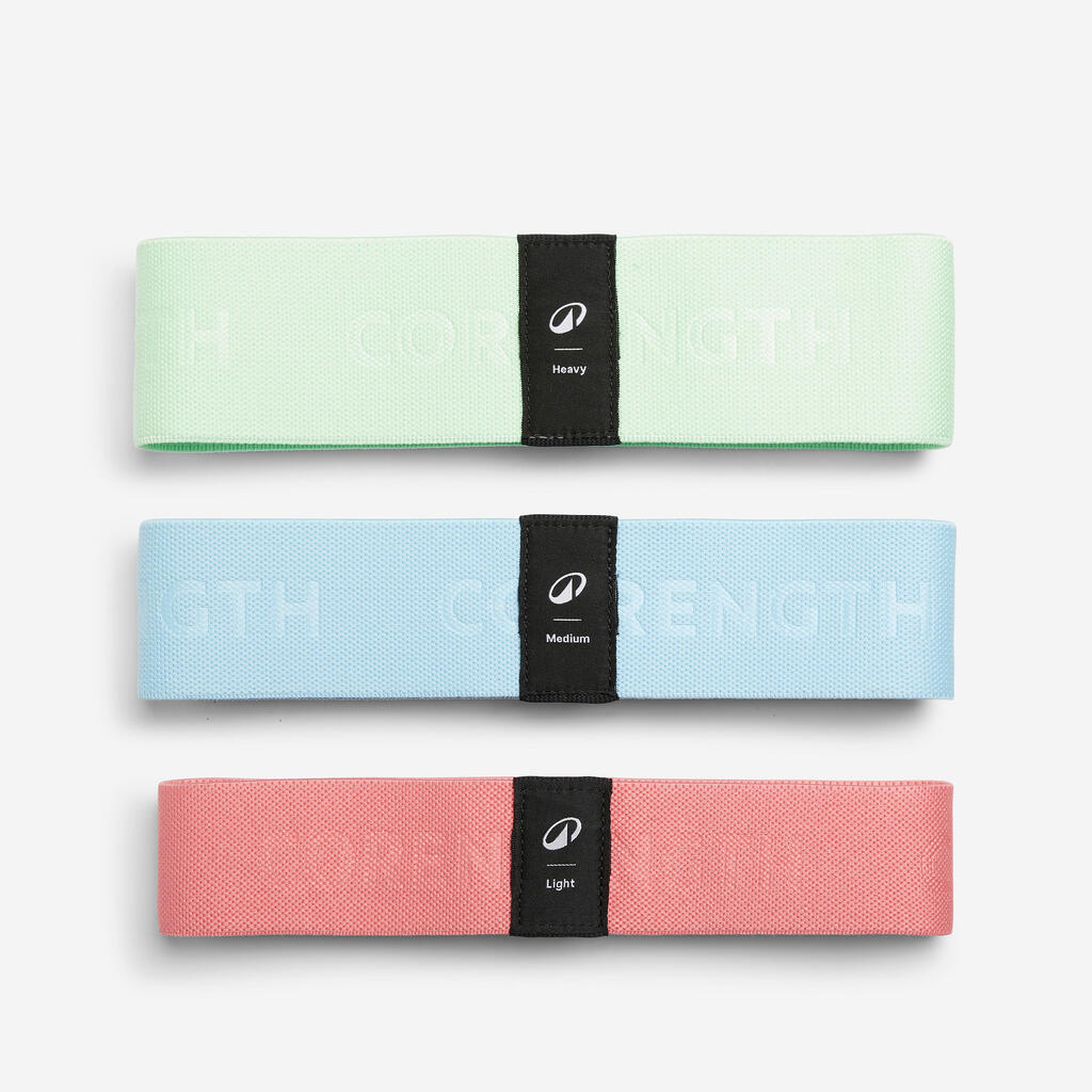 Fabric Glute Resistance Bands - Tri-Pack