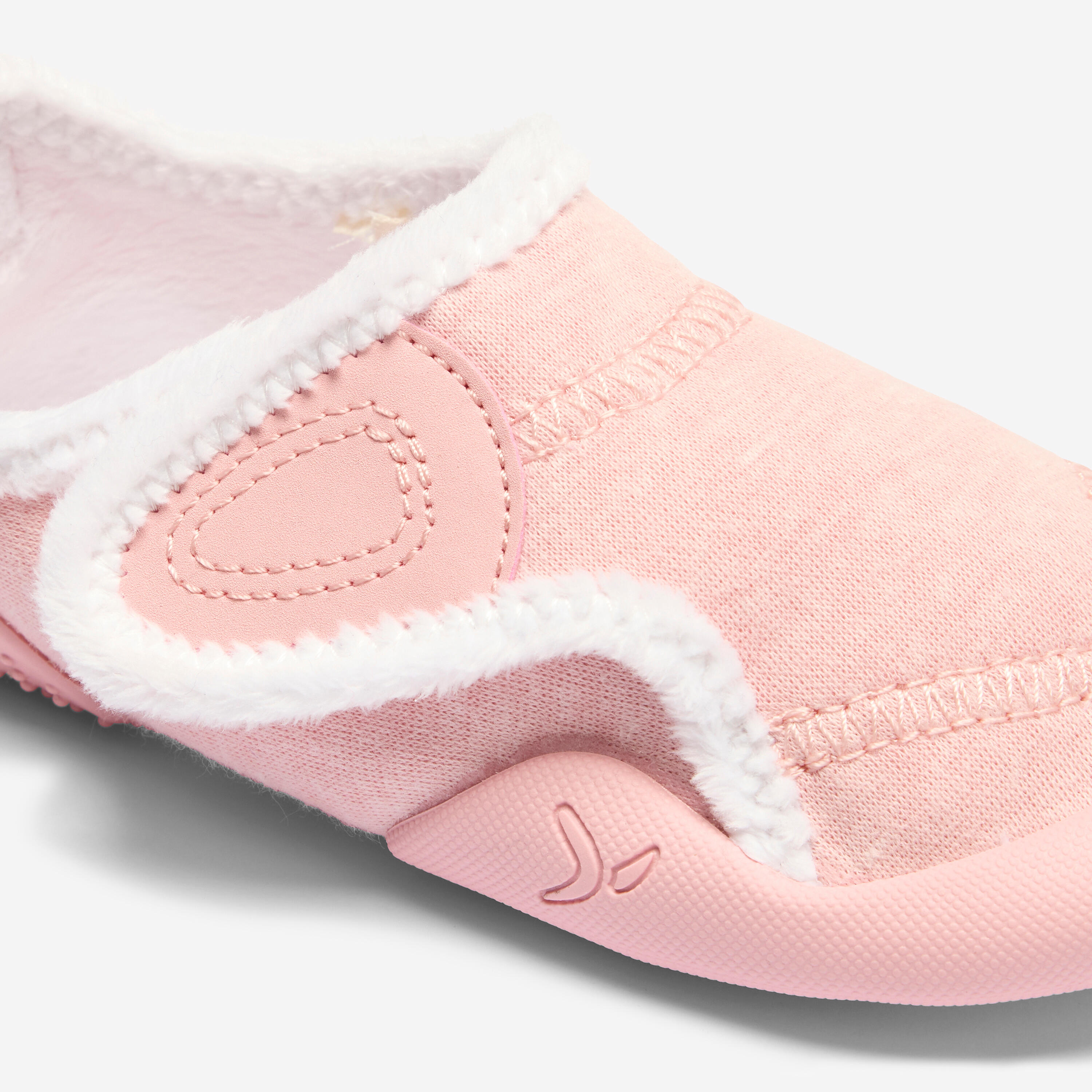 Chaussons à scratch chauds bébé, rose 3/9