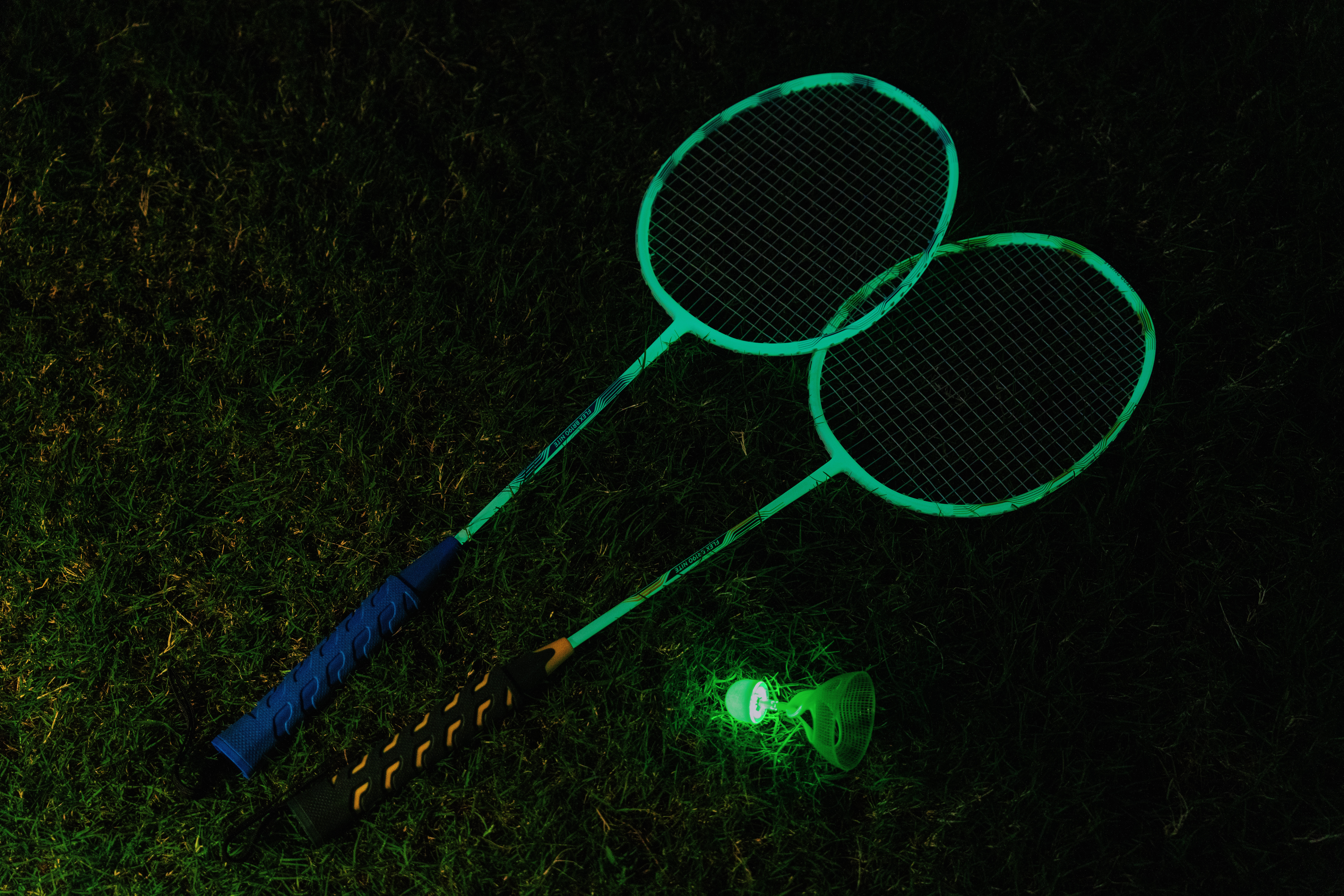 Badminton Flex Set - BR190 Nite Blue Yellow - DECATHLON