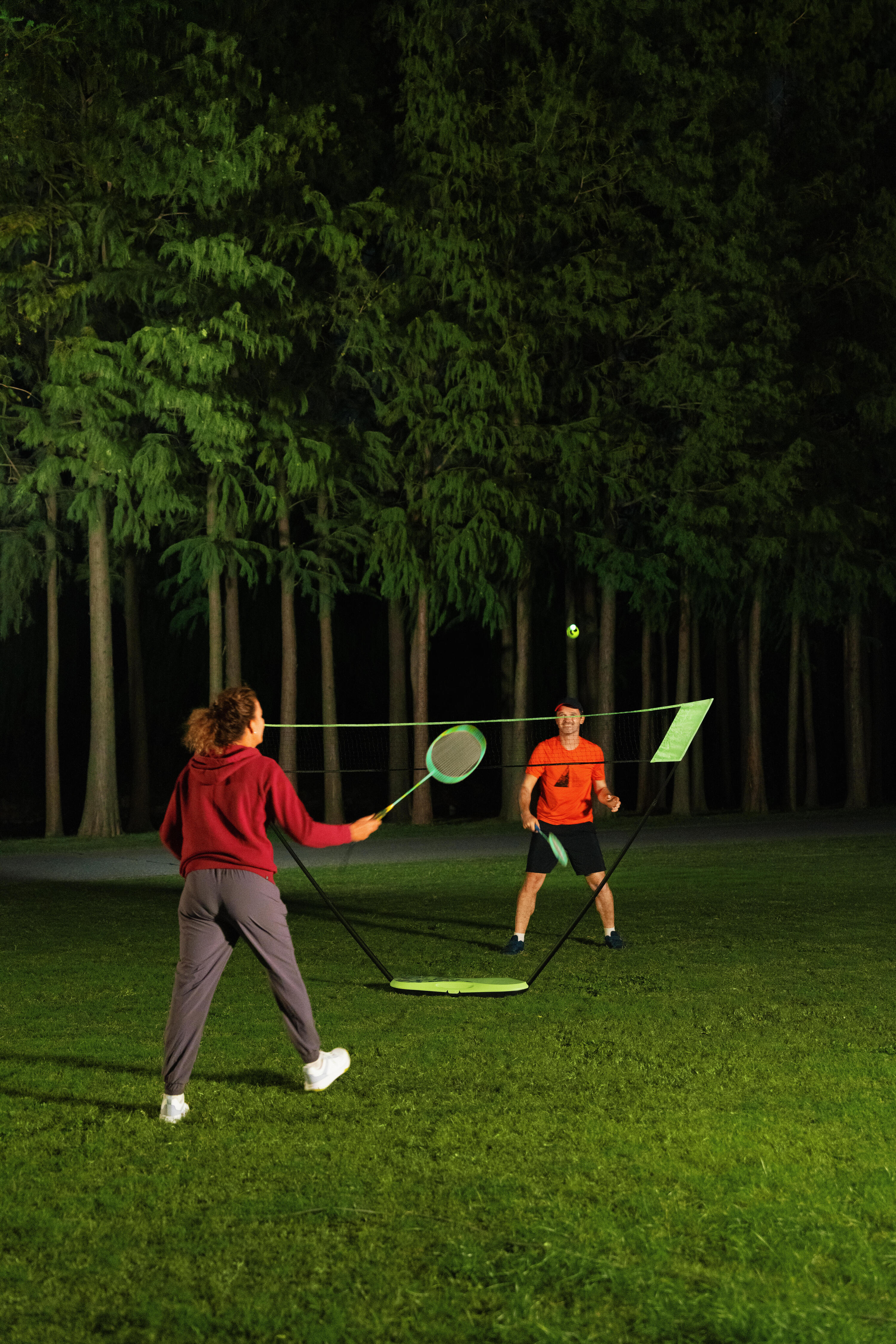 Ensemble badminton - 2 raquettes 2 volants Sensation 190 bleu jaune 17/20