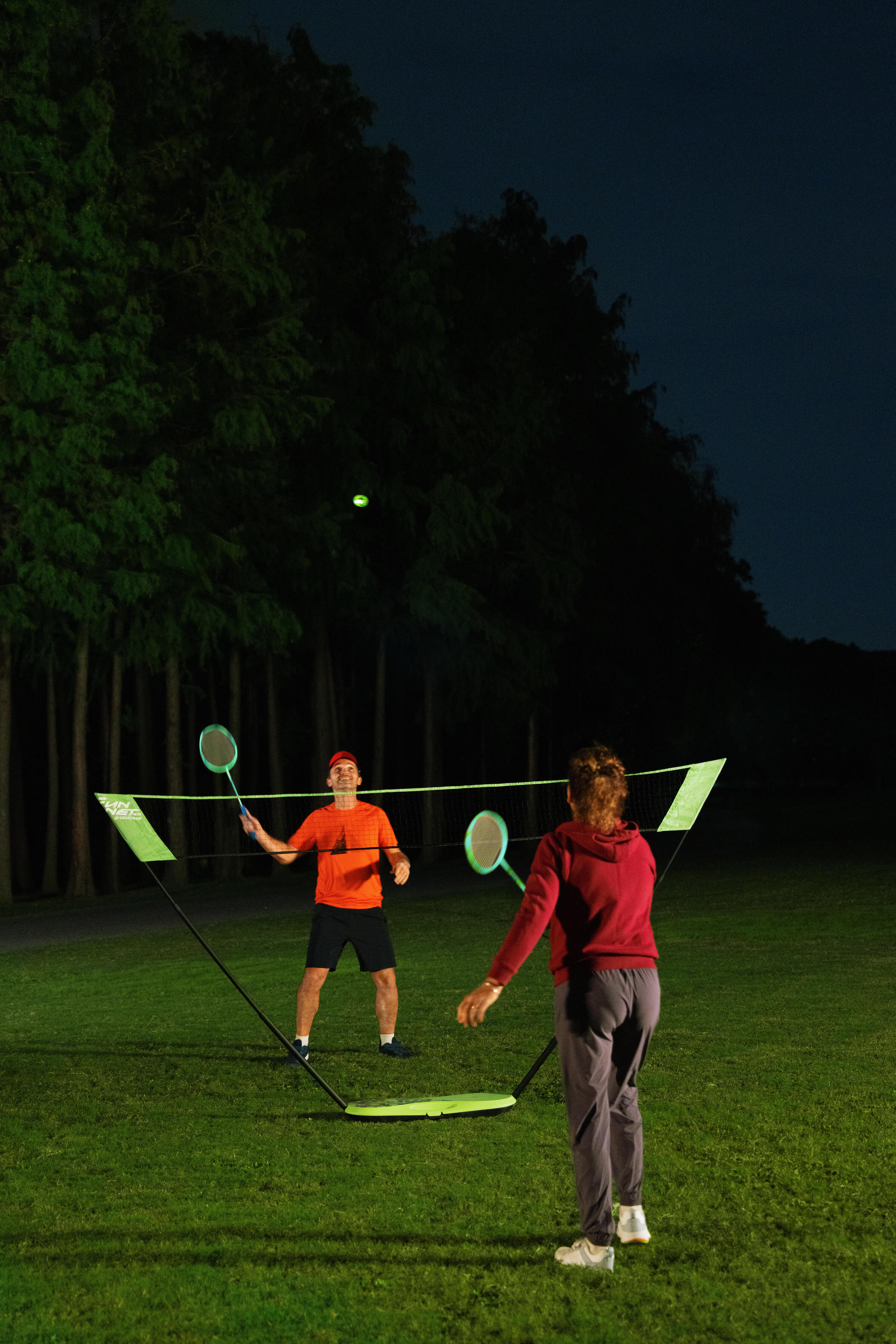 Ensemble badminton - 2 raquettes 2 volants Sensation 190 bleu jaune 16/20