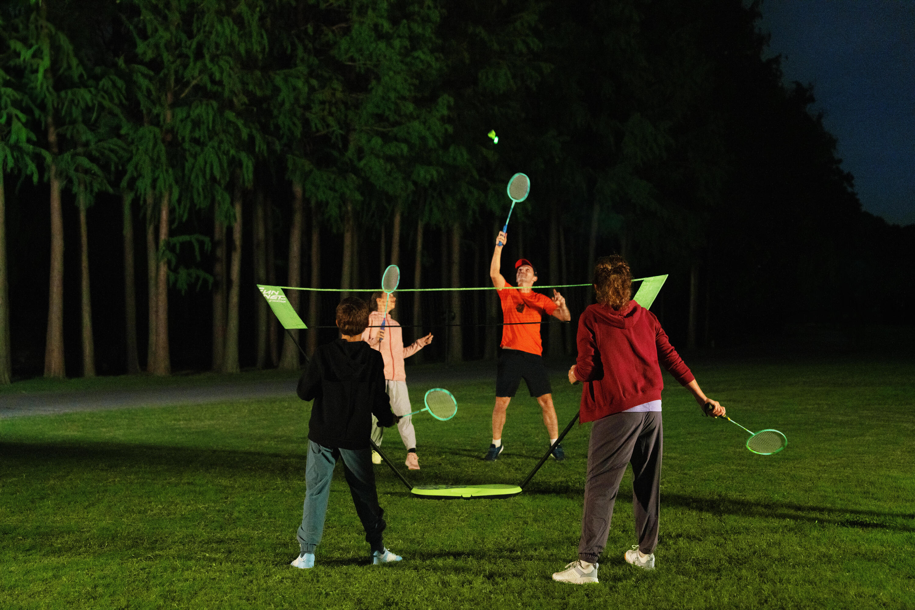 Ensemble badminton - 2 raquettes 2 volants Sensation 190 bleu jaune 14/20