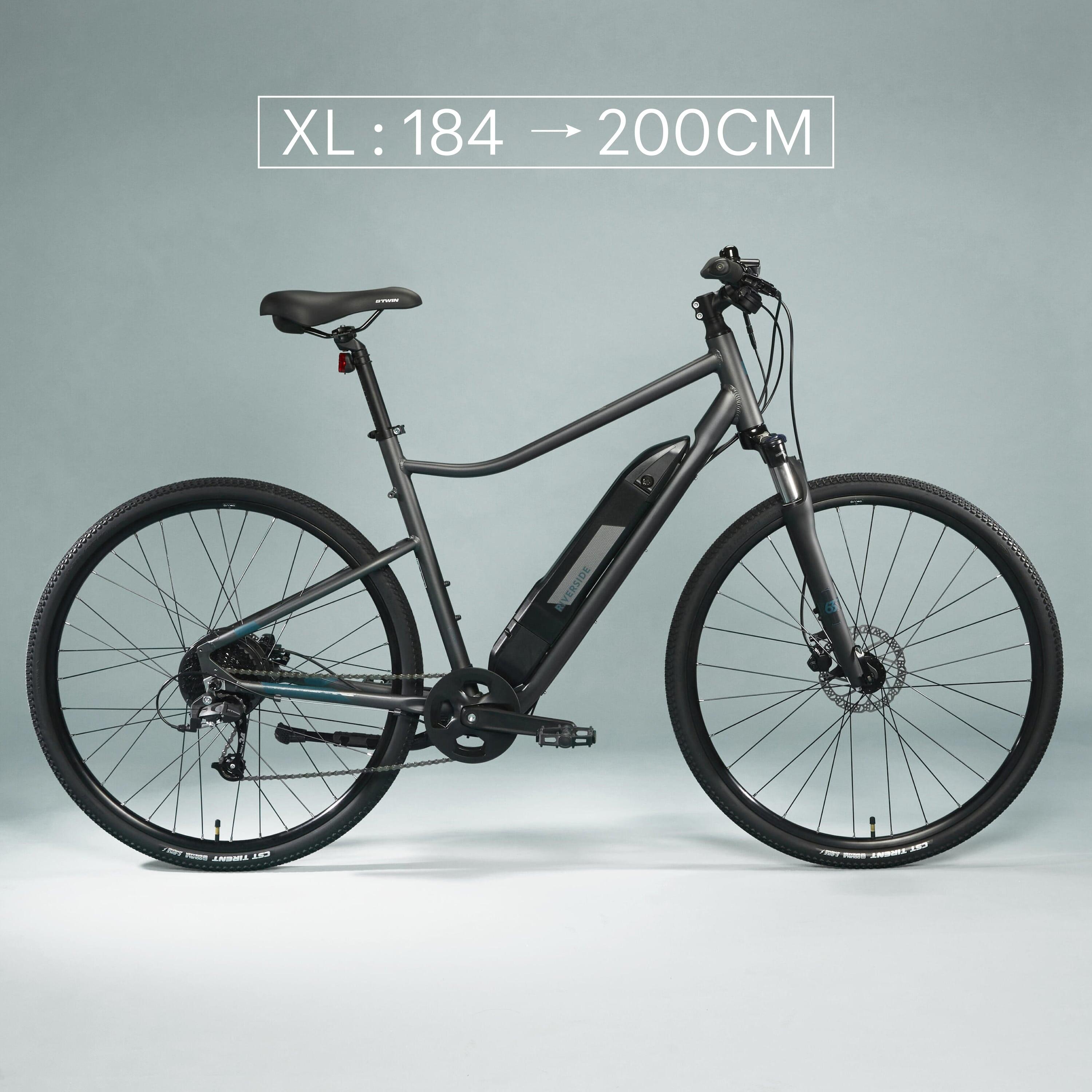 Bicicleta todoterreno eléctrica gris Riverside 500 E Decathlon