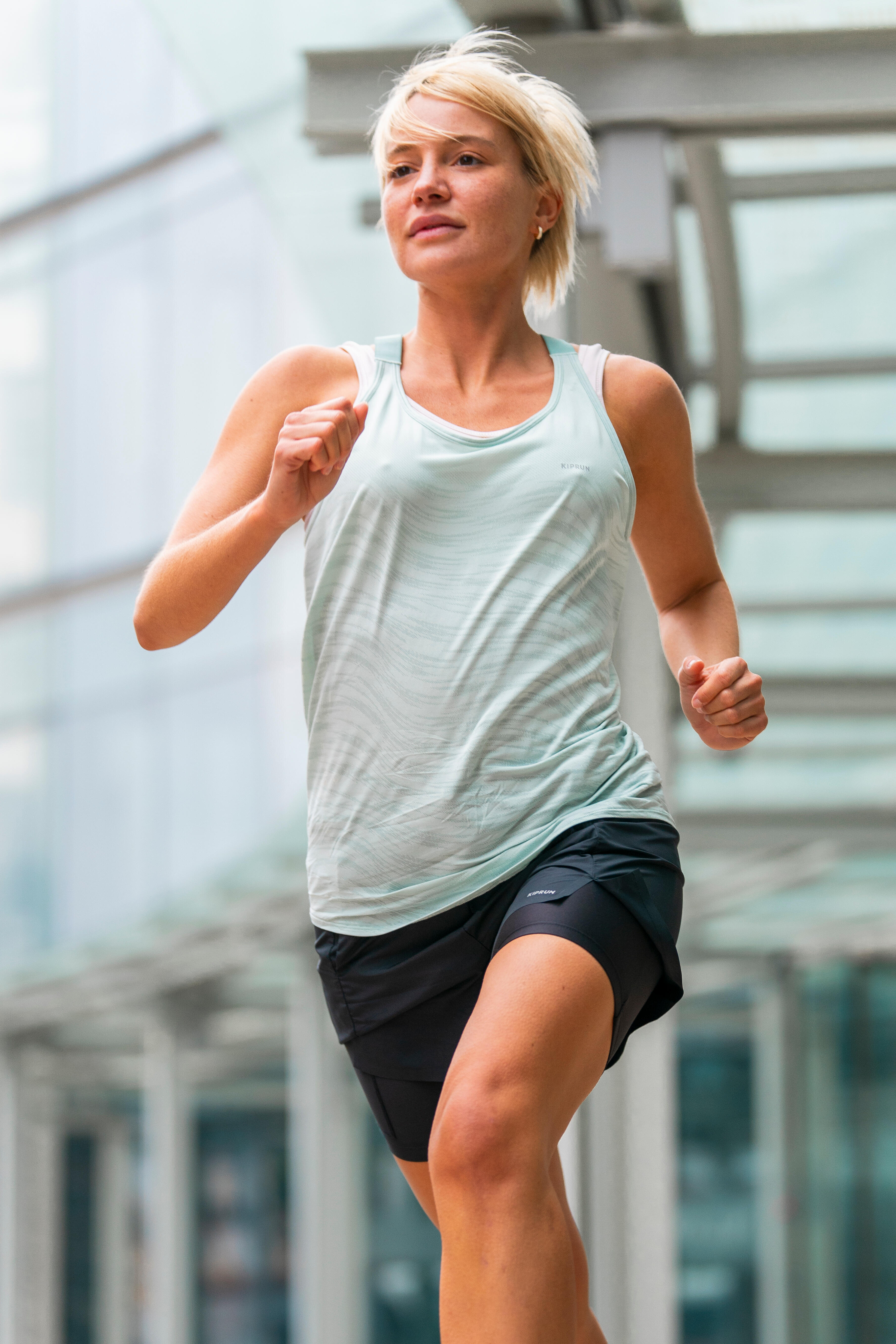 Short 2 en 1 femme - Run 500 - KIPRUN