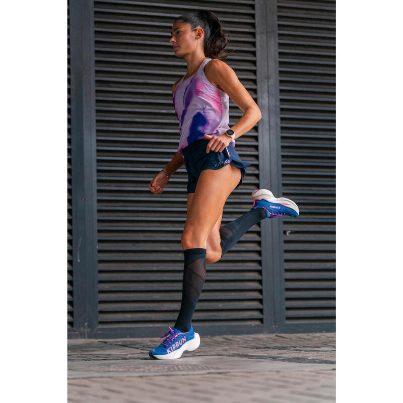 Short running & trail léger Femme - KIPRUN Run 900 Light bleu marine