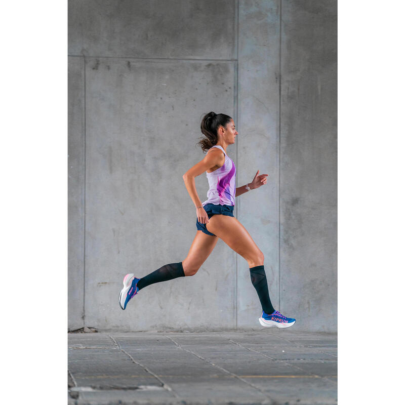 Short running & trail léger Femme - KIPRUN Run 900 Light bleu marine