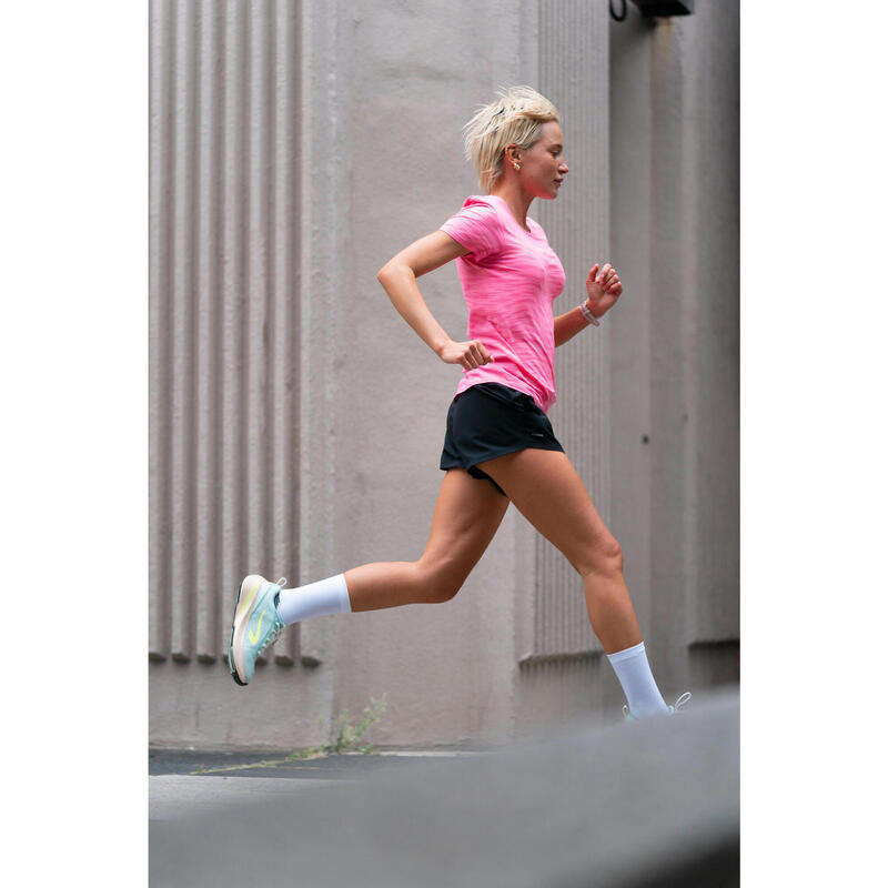 T-shirt running & trail sans couture femme - kiprun run 500 confort rose