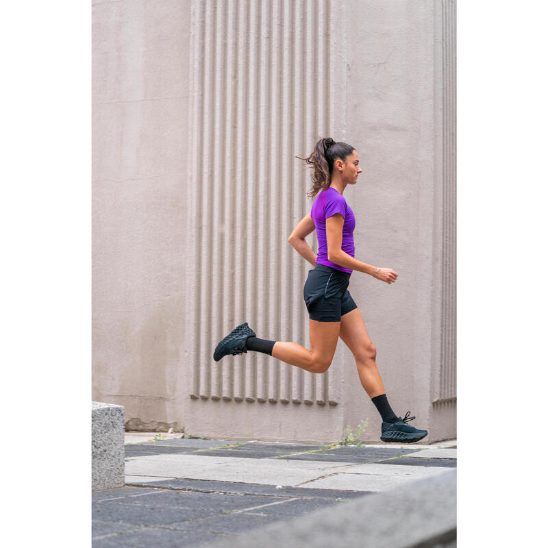 Kadın 2'si 1 Arada Koşu Şortu - Siyah - Kiprun Run 900 Ultra