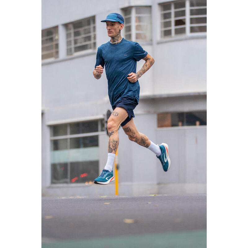 Șort respirant Alergare Jogging Run Dry+ Negru Bărbați 
