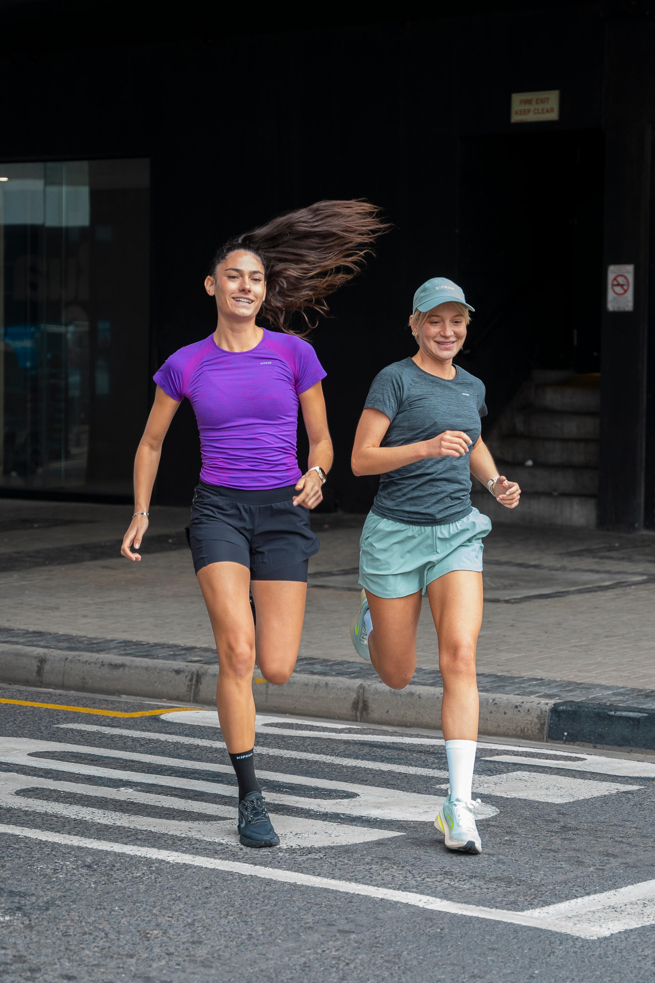 Short running y trail
transpirable mujer - KIPRUN Run 500 Dry verde 9/10