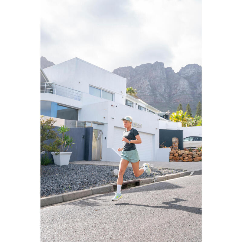 Short running & trail respirant femme - kiprun run 500 dry vert