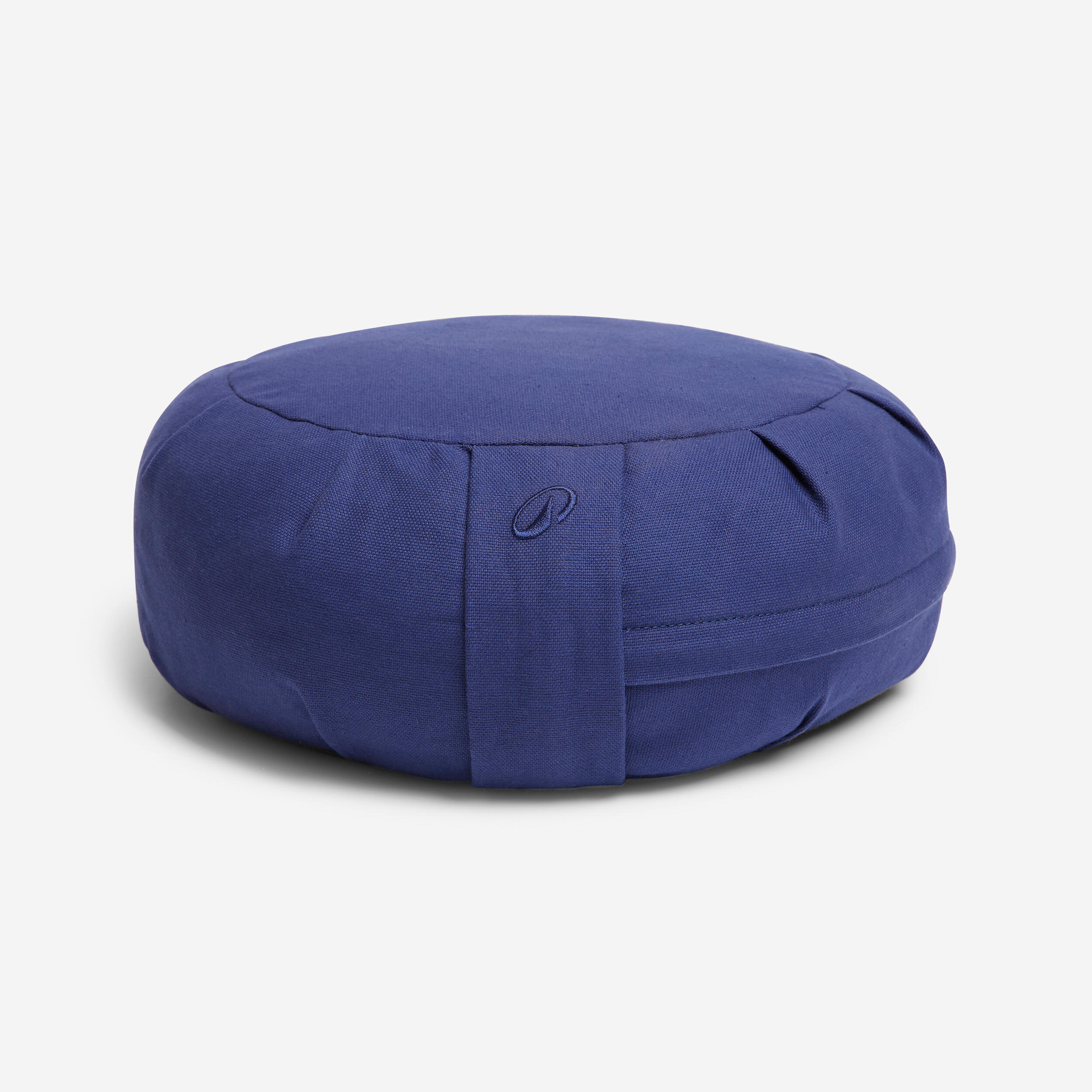 KIMJALY Zafu Round Yoga and Meditation Cushion Spelt Filling - Dark Blue