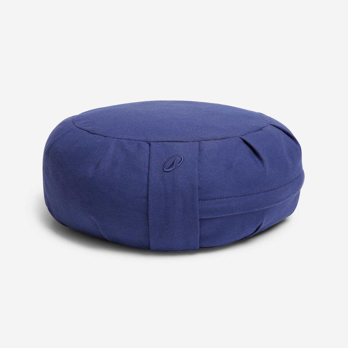 Zafu coussin rond de yoga et méditation rembourrage épeautre, bleu foncé