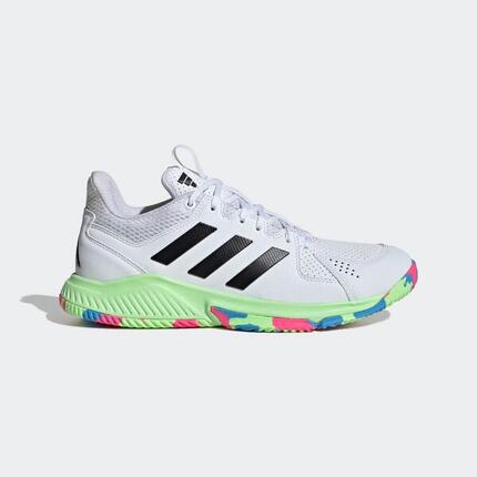 Zapatillas de balonmano Adulto - Adidas Court Flight blanco/amarillo/azul