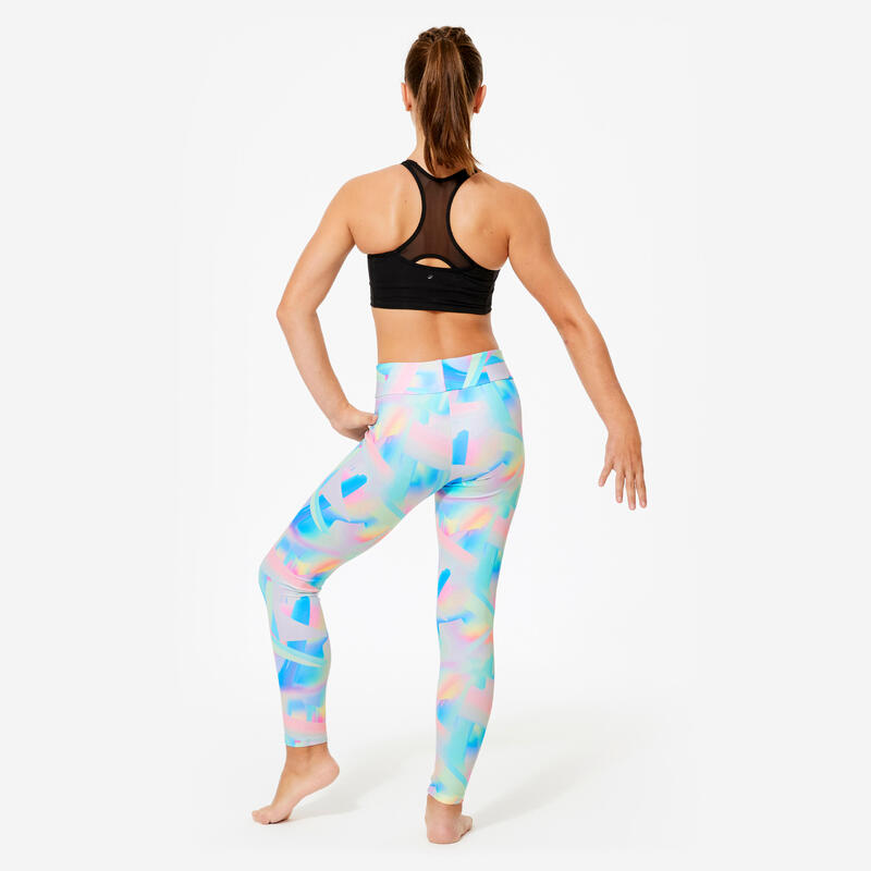 Brassière de gym respirante fille, noire à sequins