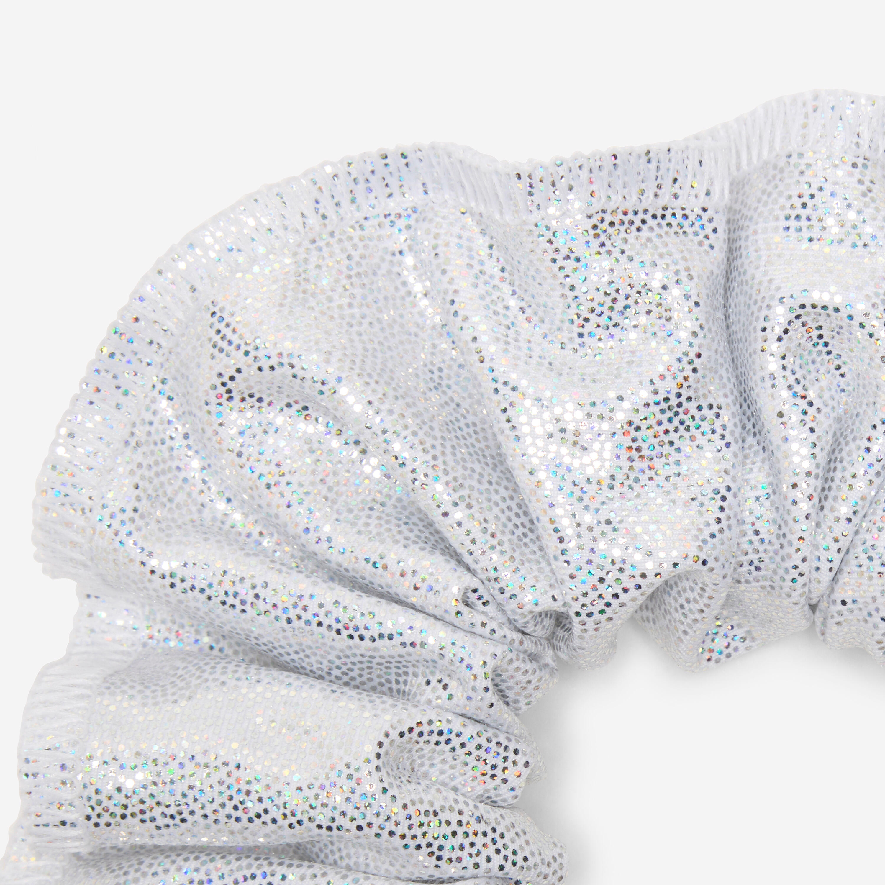 Scrunchie met lovertjes voor turnen wit 2/4