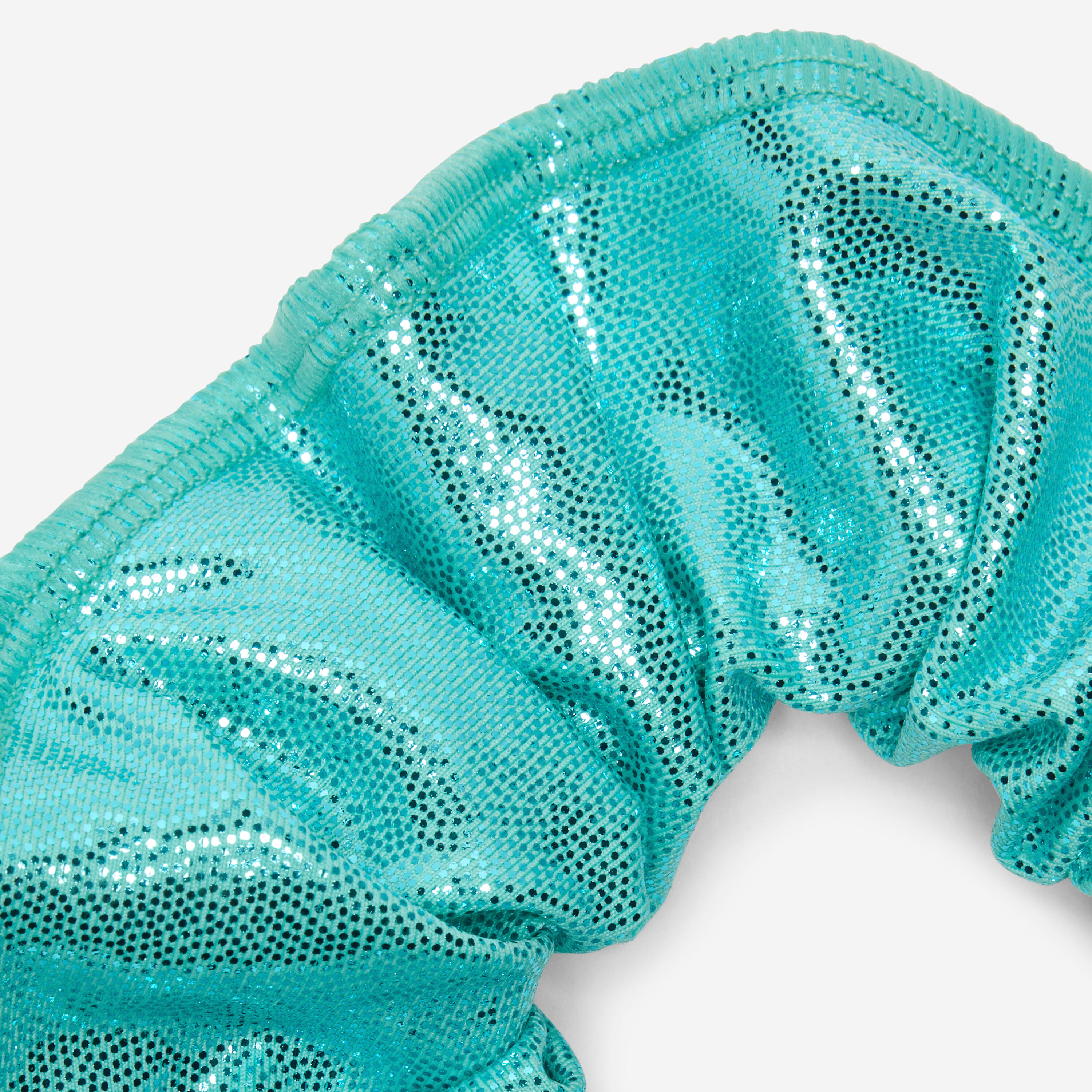 Scrunchie met lovertjes voor turnen turquoise 2/3