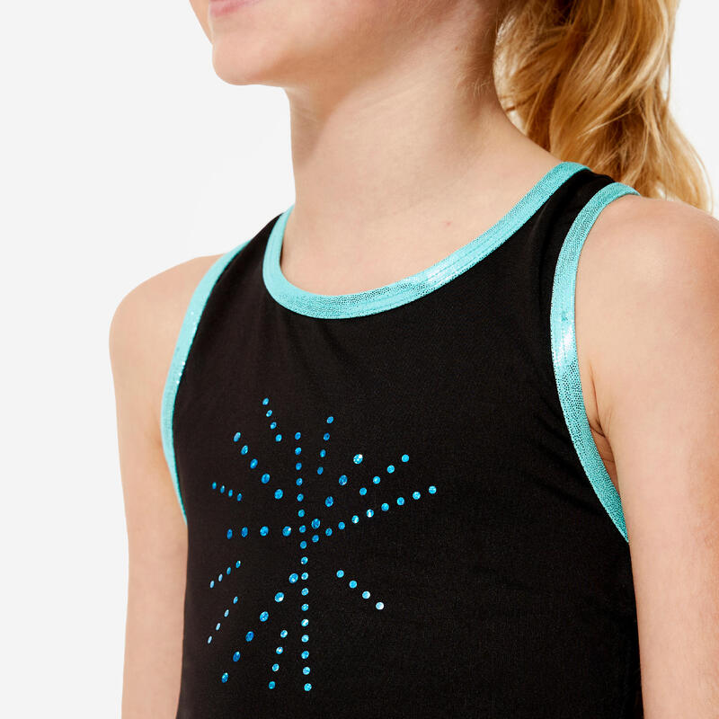 Combishort de Ginástica Menina Azul