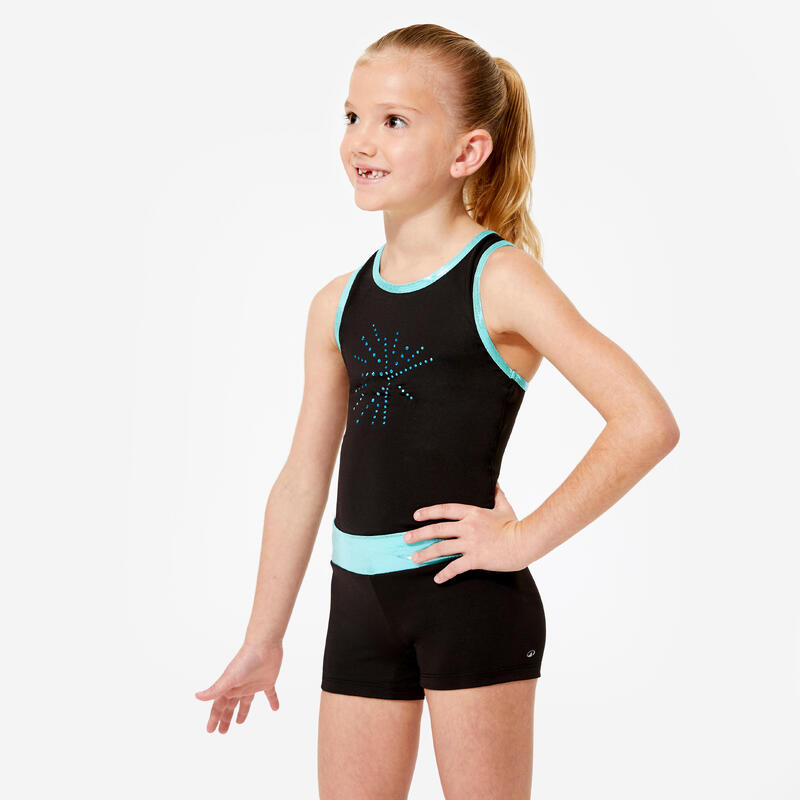 Combishort de Ginástica Menina Azul