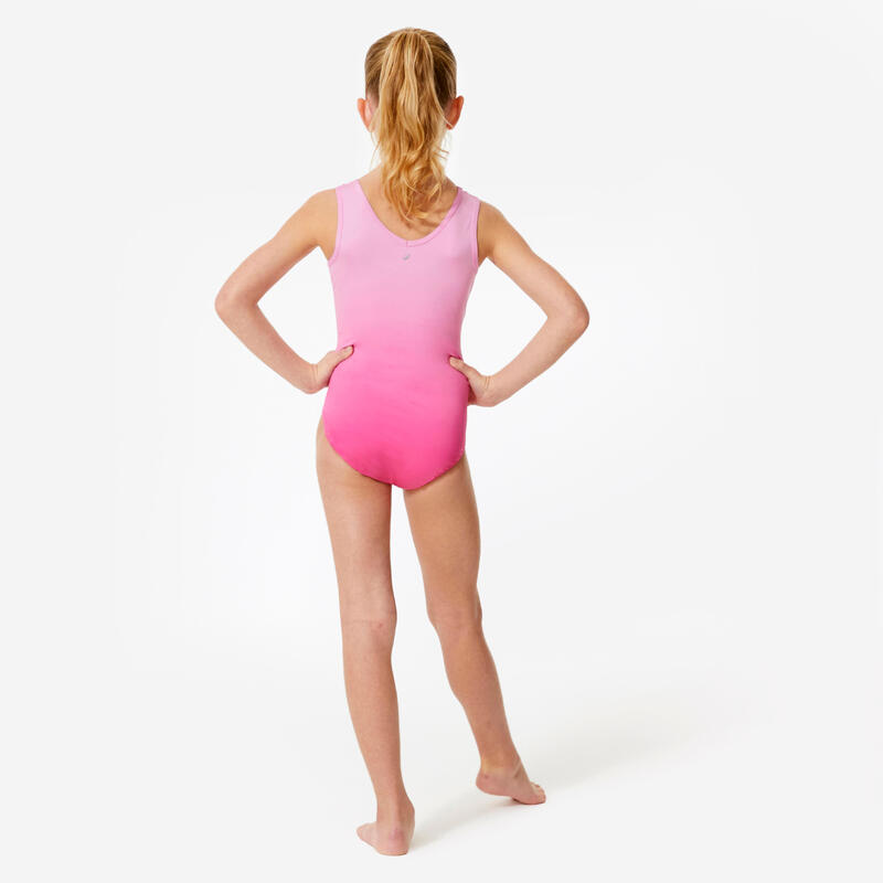 Maillot de Ginástica sem Mangas Menina Rosa