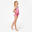 Justaucorps de gymnastique sans manches fille, rose