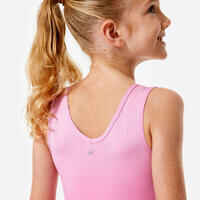 Girls' Sleeveless Gymnastics Leotard - Pink