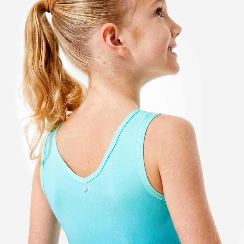 Girls' Sleeveless Gymnastics Leotard - Pink