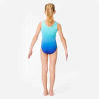 Girls' Sleeveless Gymnastics Leotard - Turquoise