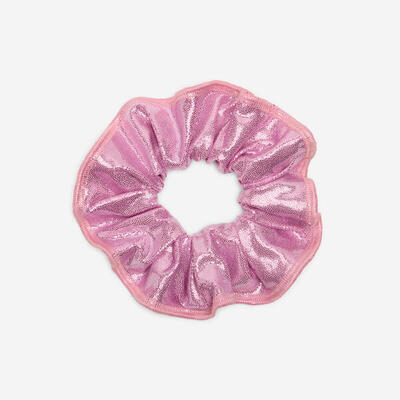 Elastico per capelli rosa con paillettes