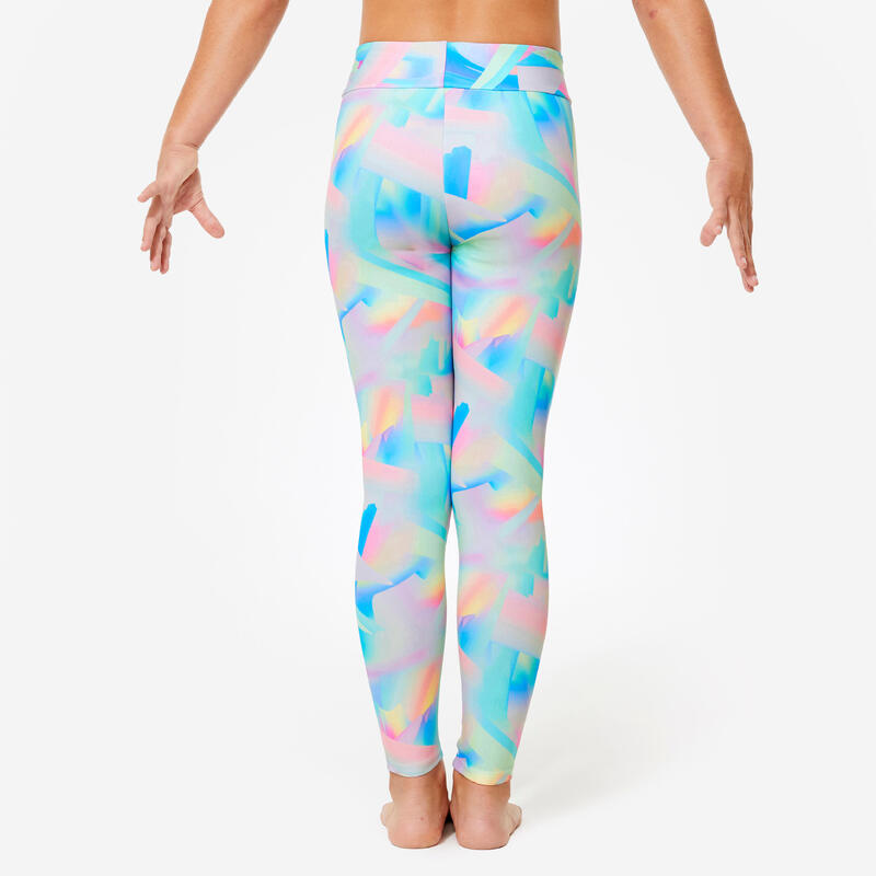 Leggings de Ginástica Cintura Subida Menina Branco