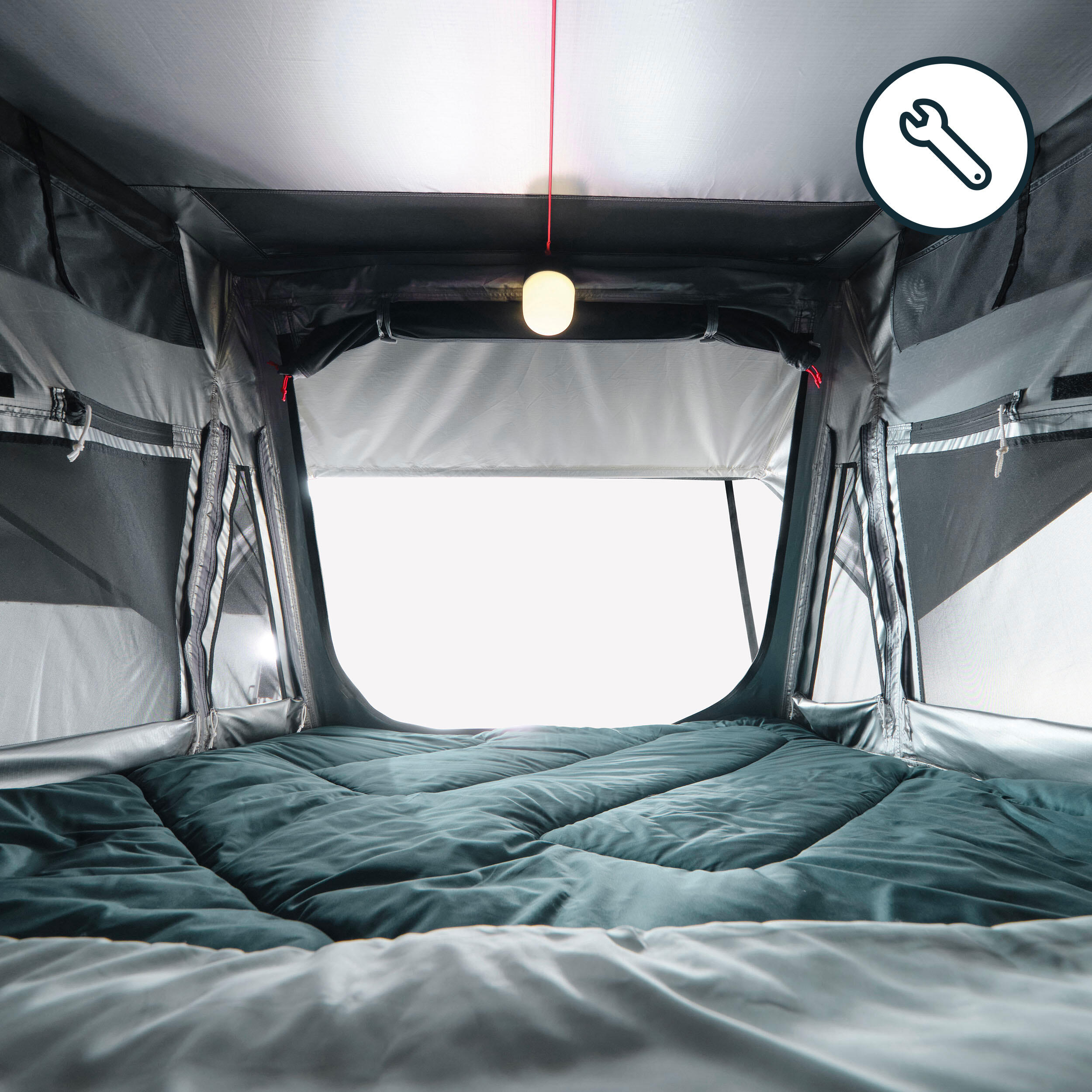 Quarto para tenda de tejadilho quechua x naïtup fresh & black 2p