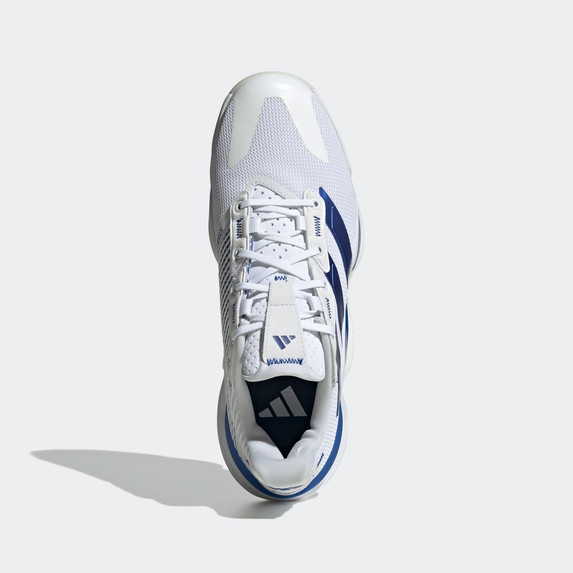 Damen/Herren Handballschuhe - ADIDAS Stabil 16 weiß/blau 5/9