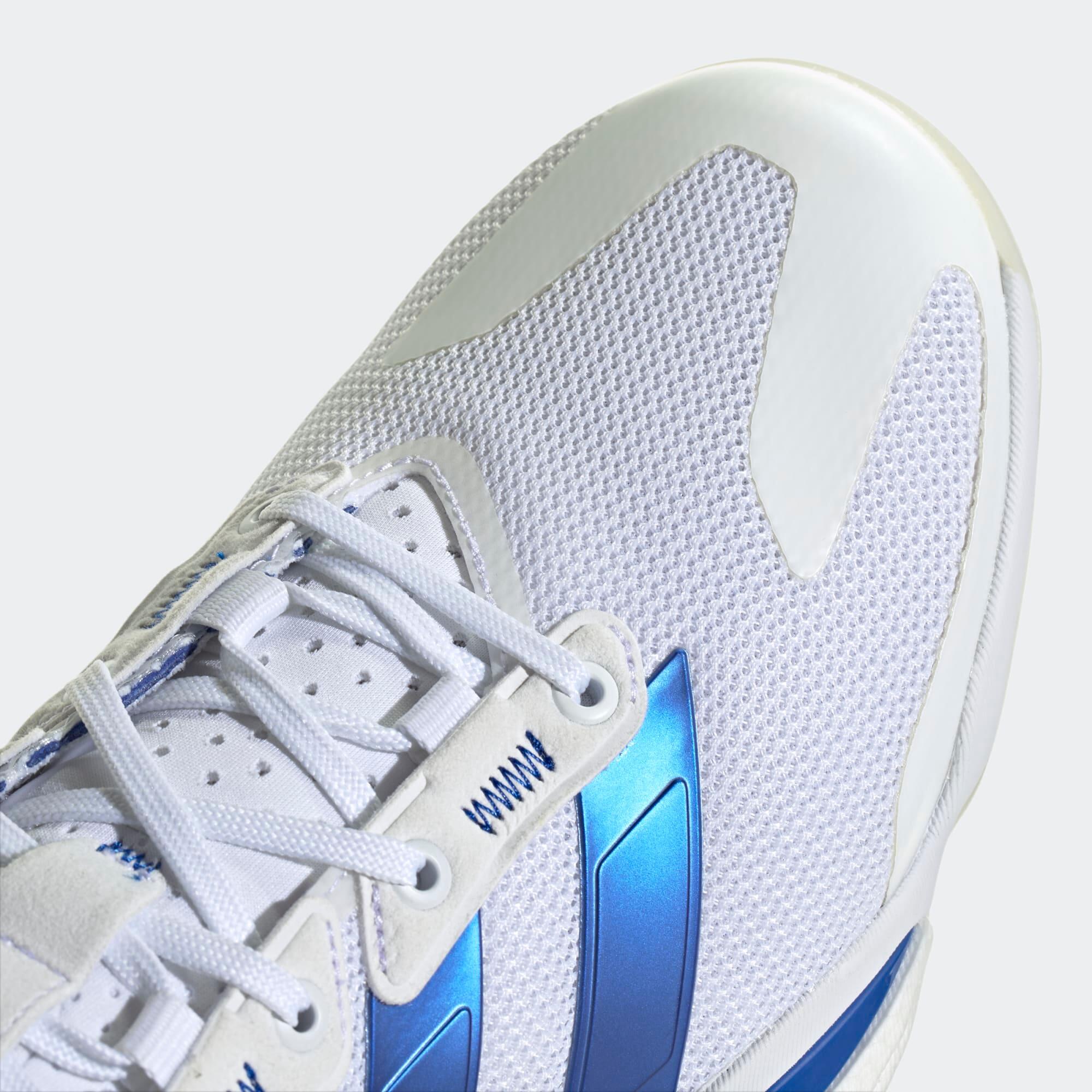 Damen/Herren Handballschuhe - ADIDAS Stabil 16 weiß/blau 7/9