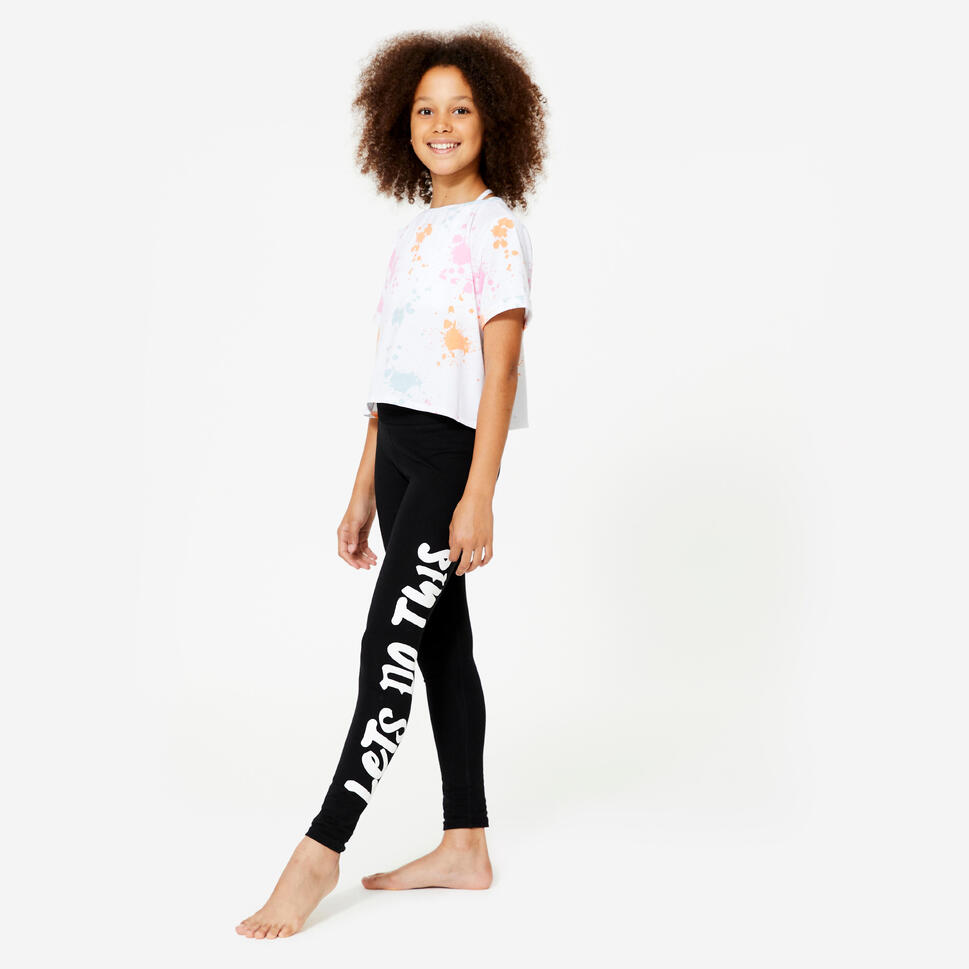 Legginsy do tańca nowoczesnego dla dzieci Starever wysoki stan