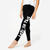 Legging danse moderne taille haute fille, noir ultra et blanc ultra