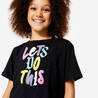 Girl's Modern Dance/Jazz Crop Top - Graphite Black/Begonia Pink