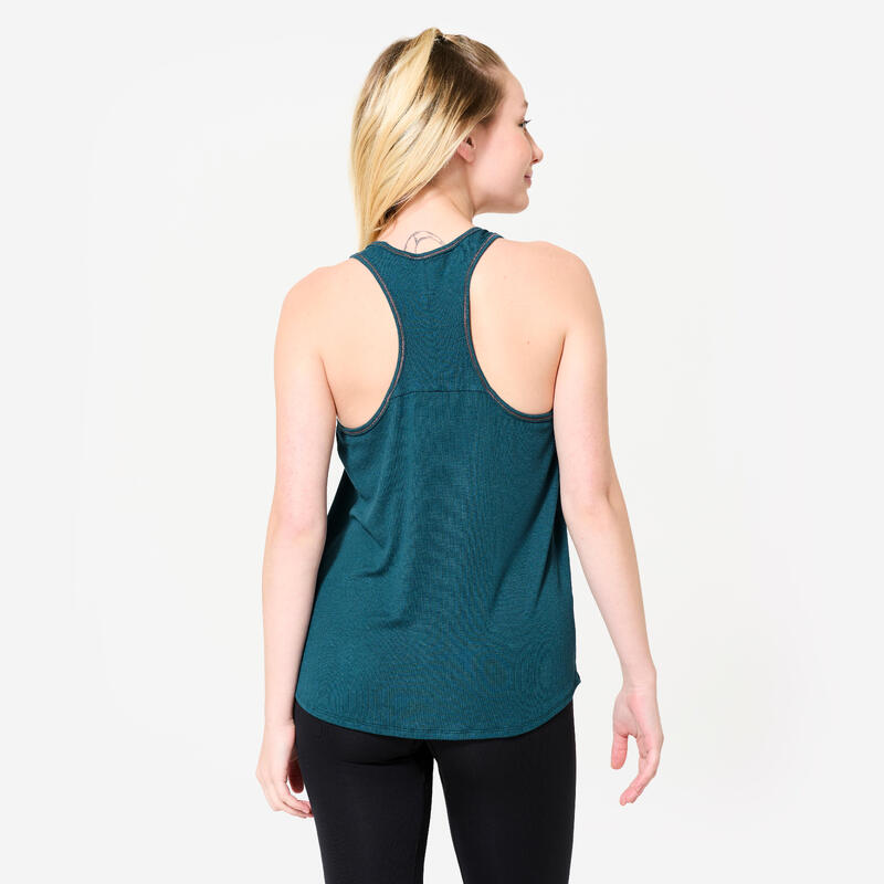 Dance-Top Damen Modern Dance fliessend - blau 