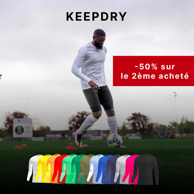 SOUS-VETEMENT THERMIQUE HAUT MANCHES LONGUES ADULTE BLEU MARINE KEEPDRY